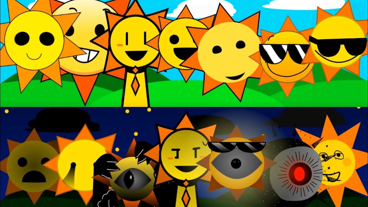 Every MR. SUN from All Phases Singing Together – Incredibox Sprunki Mashup! 🌞