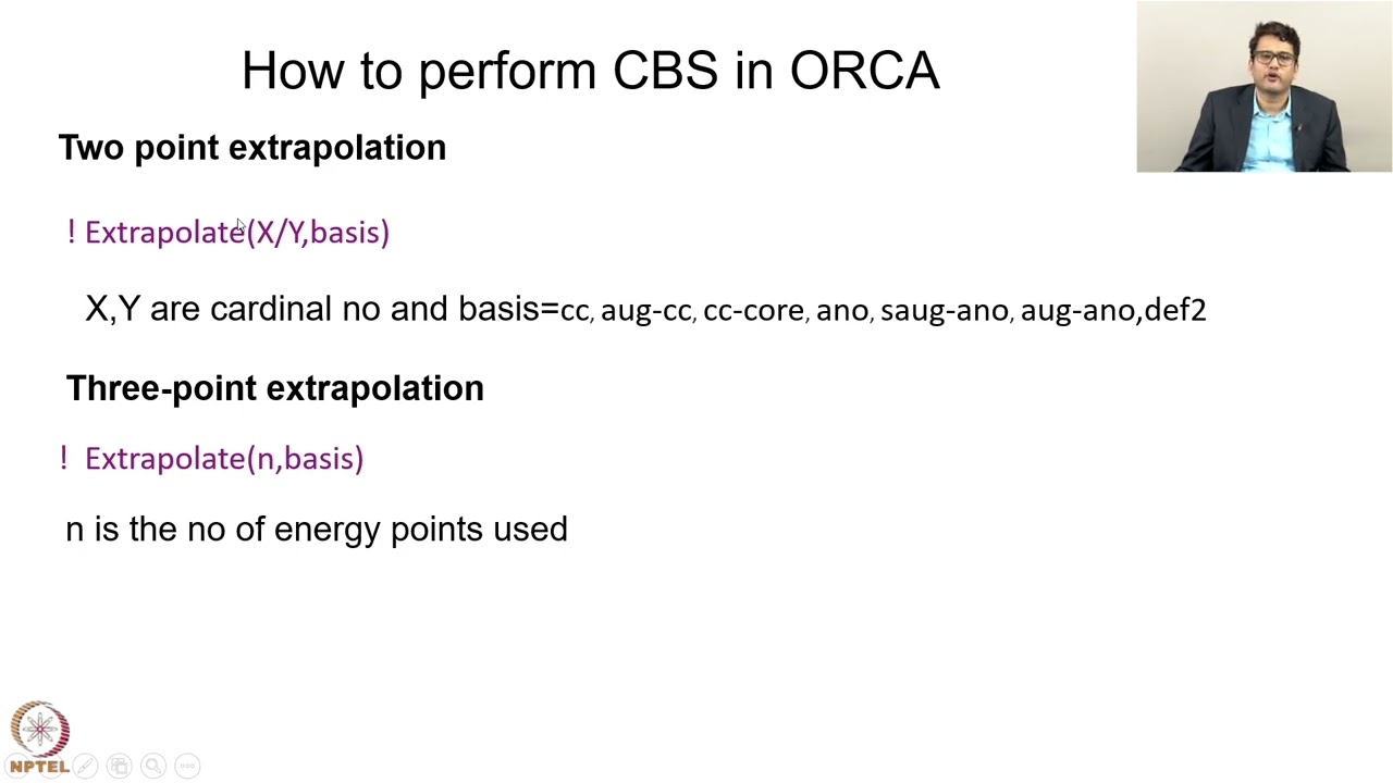 Week 5: Lecture 26: Complete Basis Set Extrapolation