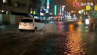 大雷雨夜襲!安南區又淹水了 「安中河」大水沖入民宅 大雷雨夜襲!安南區又淹水了 「安中河」大水沖入民宅