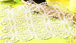 وحده مربعه جديده لعمل مفرش سفره بالكروشيه A new and easy square unit to make a crochet tablecloth