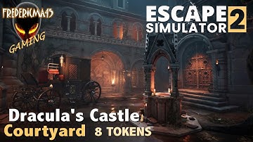 ESCAPE SIMULATOR 2 Tutorial + COURTYARD / All Tokens Location + Dark Puzzle - Achievements
