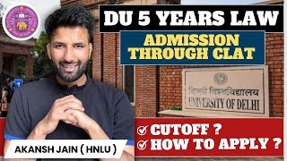 DU 5 Year Law  Complete Admission Process l Cutoff & College Comparision