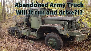 Neglected Army Truck. Will it run and drive?