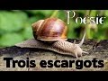 Posie  trois escargots 3 escargots de maurice carme 