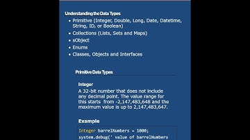 Salesforce Developer - APEX – Data types