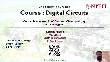 NPTEL - Digital Circuits - PMRF  Live Session 0