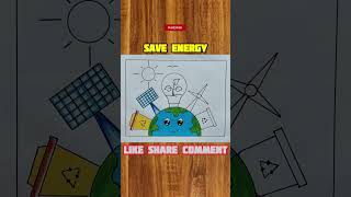 Save Energy Save Earth Poster Making Ideas #shorts #earth #reels #viral #drawing
