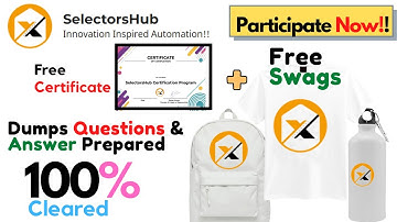 Selectorshub Dumps Question & Answers Prepared ||Free Selectorshub swags #Freeswags #freecertificate