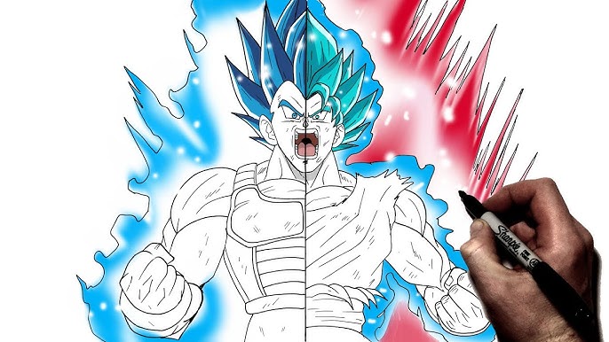 Fusion Goku Vegeta, Desenho por Seigneur Lupacho