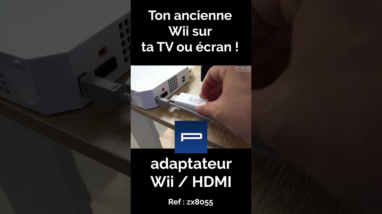 Vidéo Comment brancher ton ancienne Wii sur un ecran tv ou ordinateur en  HDMI ? L'adaptateur est dispo: démo et tuto
