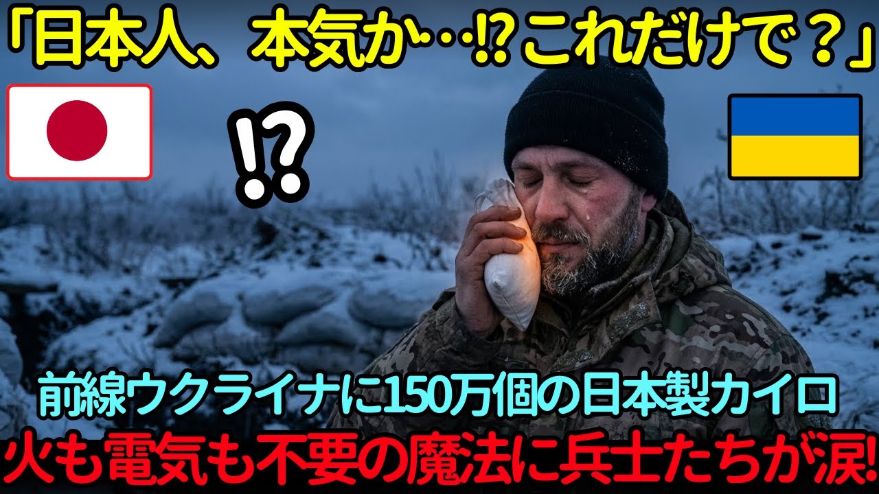 「日本は魔法使いか？」ウクライナへ届いた150万個のカイロ。火も電気も不要な“奇跡の温もり”に兵士が号泣した驚愕の理由とは？【海外の反応】