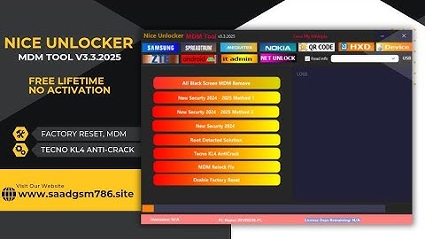 Nice Unlocker MDM Tool V3.3.2025 FREE Download 🔥 Lifetime Activation! (100% Working)