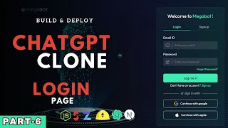 ChatGPT Next Js Login And SignUp Page | Build And Deploy Full-Stack ChatGPT Clone 2023