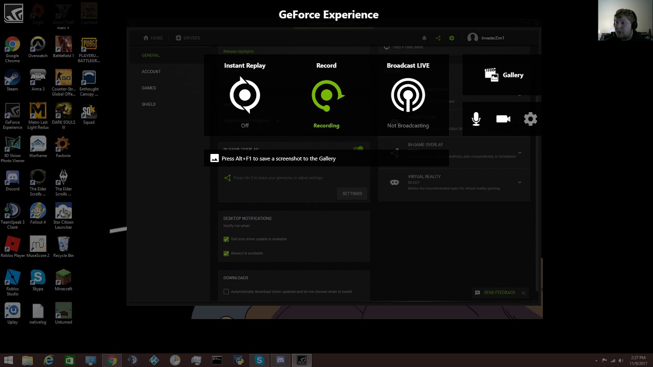 How to work your webcam in GeForce Experience 3.10 - YouTube