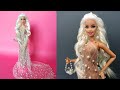 DIY Barbie Hairstyles 💔 Doll Hair Reroot, New Clothes and Accessory ❤️ How to make dress for doll