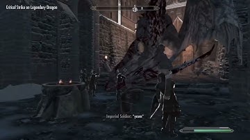 Return to Helgen: Protecting the Realm — Emperor Robertus Paulinus Schools Legendary Dragon