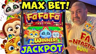 JACKPOT on FaFaFa Festival - INSANE WIN! #jackpot #handpay #casino #slot 