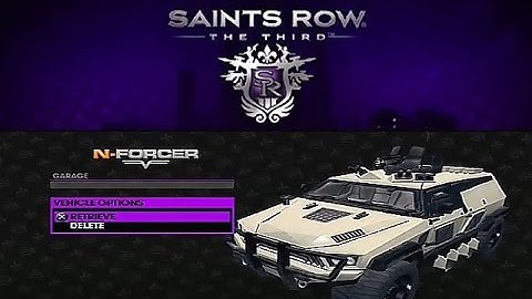 PS3 Saints Row The Third Vehicles Cheat Give NForcer