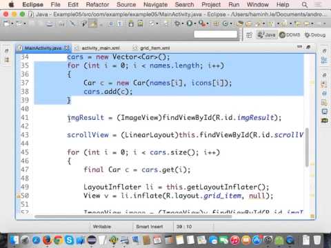 Android: Video 006 HorizontalScrollView