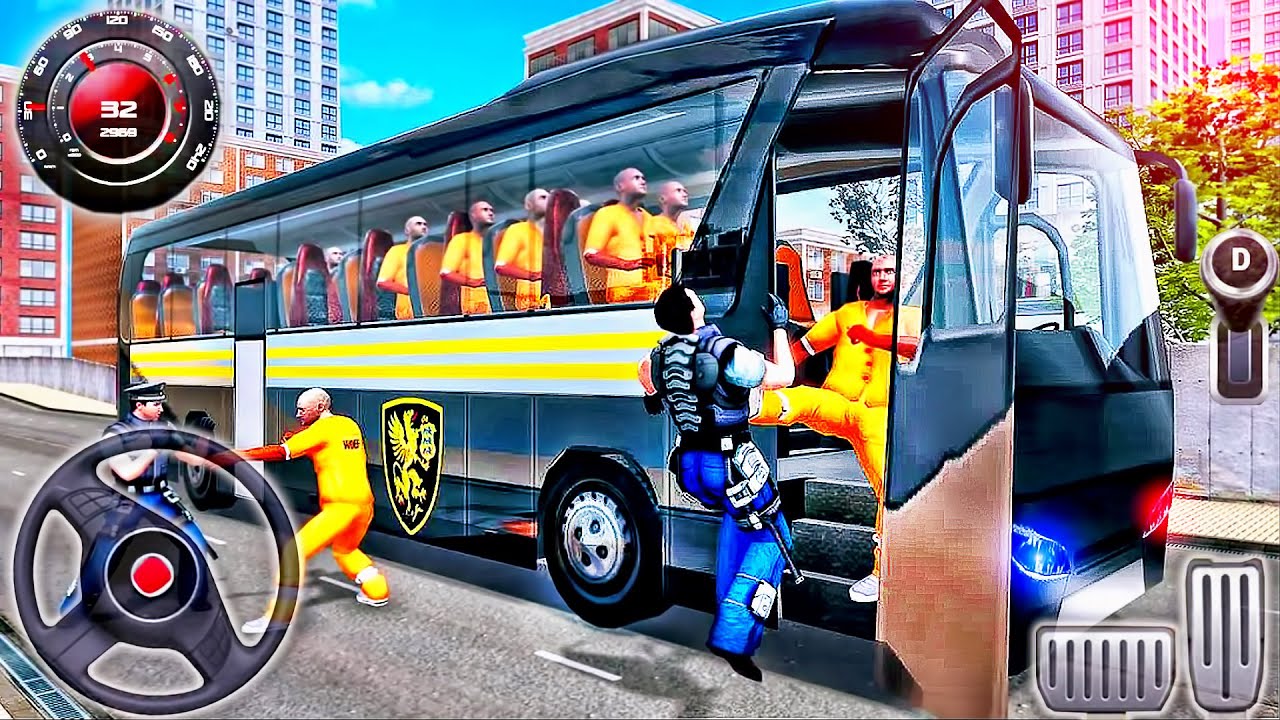 Police Jeep Driver Simulator - US City Police Prisoner Bus Driving - Android GamePlay
