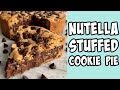 Nutella Cookie Pie! Recipe tutorial #Shorts