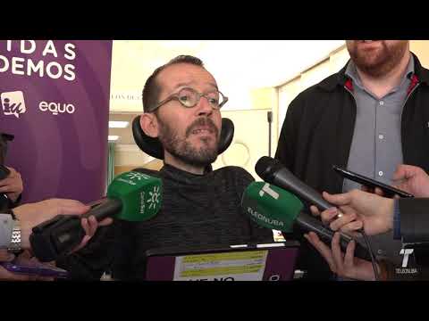 Pablo Echenique pide el voto en Huelva para "parar a la derecha"