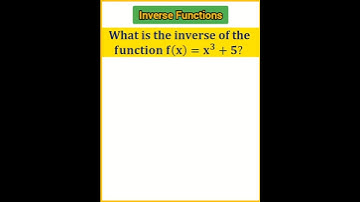 How to Find the Inverse of a Function // Cubic Functions #inversefunctions #cubic #weekymaths
