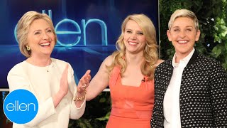 Kate Mckinnon Shows Ellen & Hillary Clinton Her Impressions Of Them