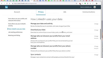 LinkedIn Settings and Privacy (2018)