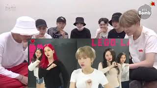 BTS reaction to Momoland 'Boom dance practice