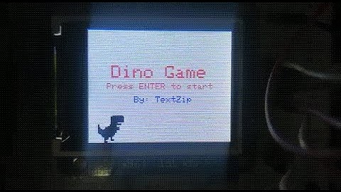 Chrome Dino Game In Arduino Uno