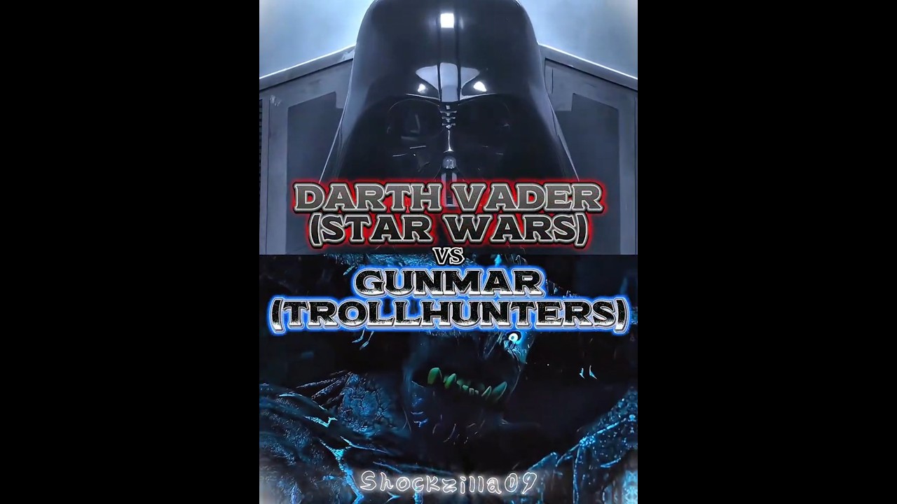 Darth Vader (Star Wars) vs  Gunmar (Trollhunters) |#starwars #trollhunterstalesofarcadia #shorts