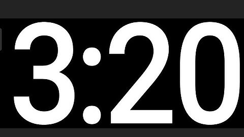3 Minute 20 second Timer