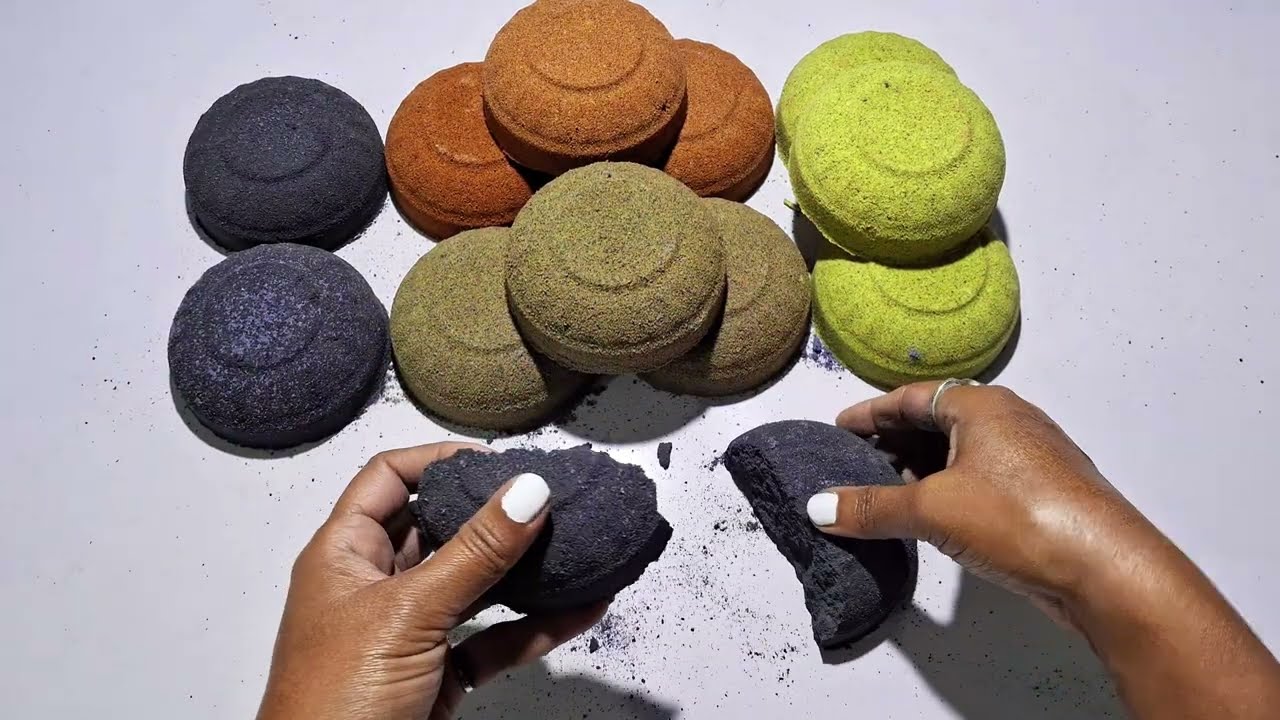 colourfull bowls crush ASMR