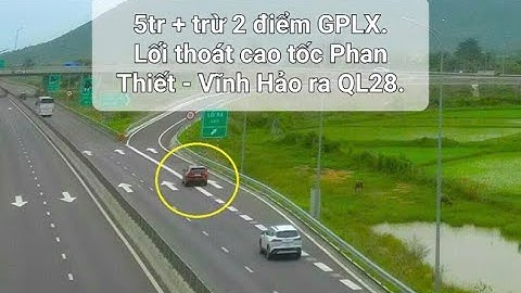 Góc cảnh báo - vạch kẻ của lối thoát cao tốc Phan Thiết Vĩnh Hảo ra QL 28 dễ gây sai lỗi.