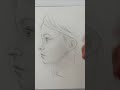 Sketching a face side view ✍️ #sketchbookdrawing  #graphitepencil #emmykalia