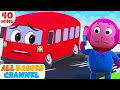 Five Little Buses | Kids Songs And More | All Babies Channel
