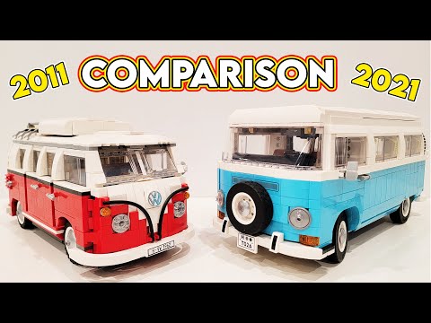 LEGO Volkswagen Camper Van T1/T2 Comparison 10220 | 2021, 10279) - YouTube