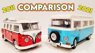 Onmogelijk Banyan Sturen LEGO Volkswagen Camper Van T1/T2 Comparison (2011, 10220 | 2021, 10279) -  YouTube