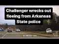Dodge challenger wrecks out trying to flee from Arkansas state police #LRHN #police