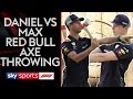 Daniel Ricciardo vs Max Verstappen | Red Bull Axe Throwing Showdown! 😲