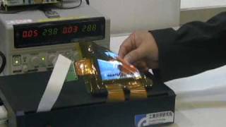 A flexible, color OLED screen is unveiled in Taiwan