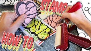 How To Make a Stamp | Graffiti Throwie on Stickers