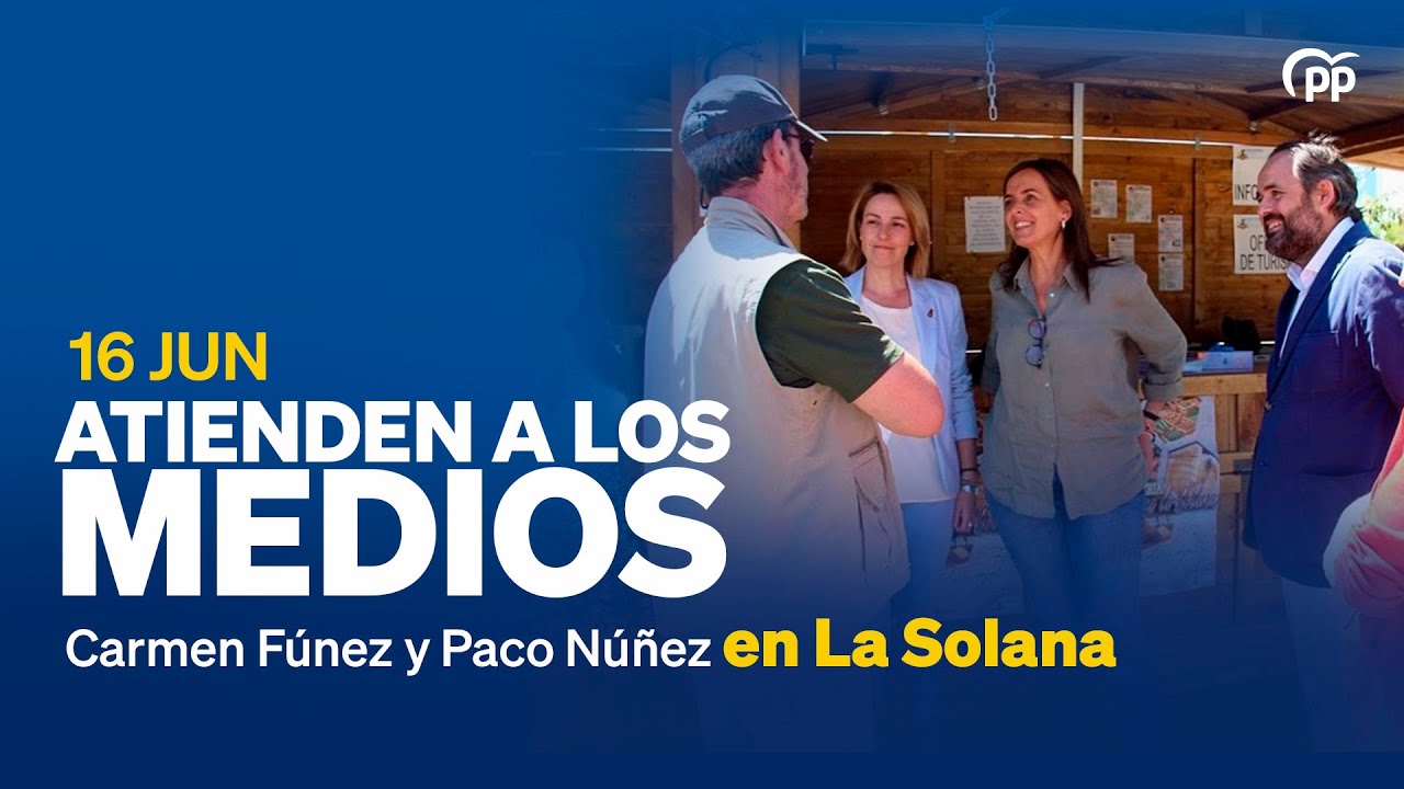 Carmen Fúnez y Paco Núñez atienden a los medios en La Solana