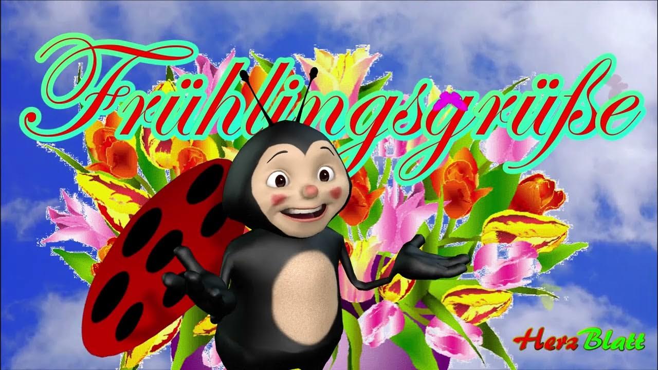 Frühlingsgrüße🌹Ich flattere über dein Bildschirm🐞Möge dein Tag durch
