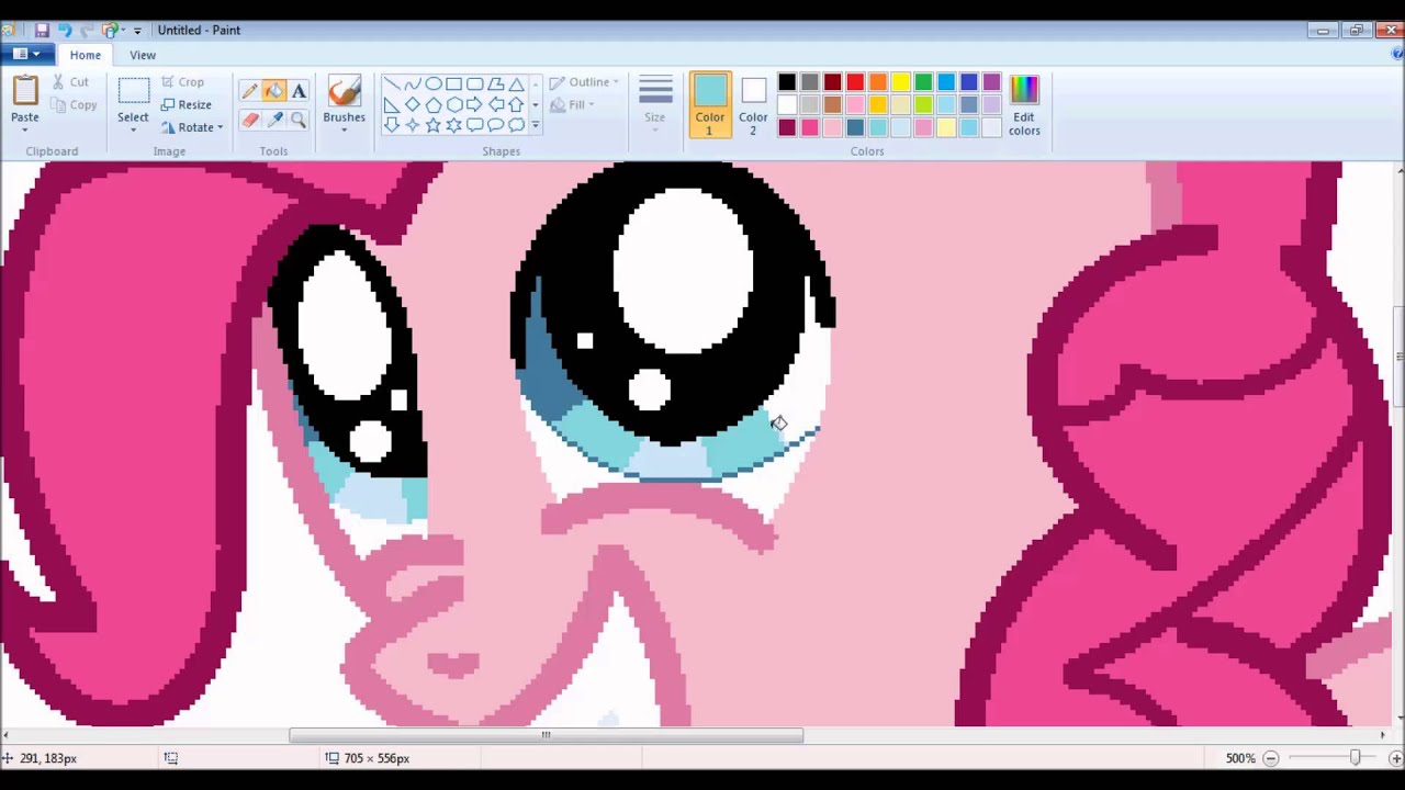 [MLP] "Pinkie Pie" Speedpaint- MS Paint (HD)