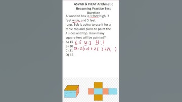 ASVAB/PiCAT Arithmetic Reasoning Practice Test Q: Surface Area #acetheasvab with #grammarhero #afqt