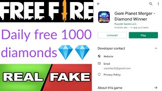 Gem Planet Merger app real or fake | free diamonds | Garena free fire | Tech Lover DK screenshot 3