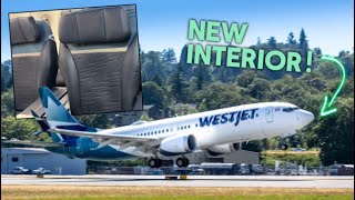 NEW INTERIOR - WestJet 737 MAX PREMIUM Review