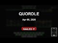 Quordle #1536 — All 4 in 6. Efficient. (Apr 08, 2026)